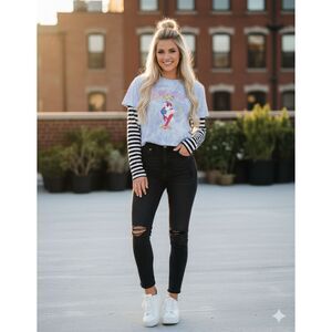 Sailor Moon Usagi Tsukino Tie-Dye Cropped T-Shirt, Size S